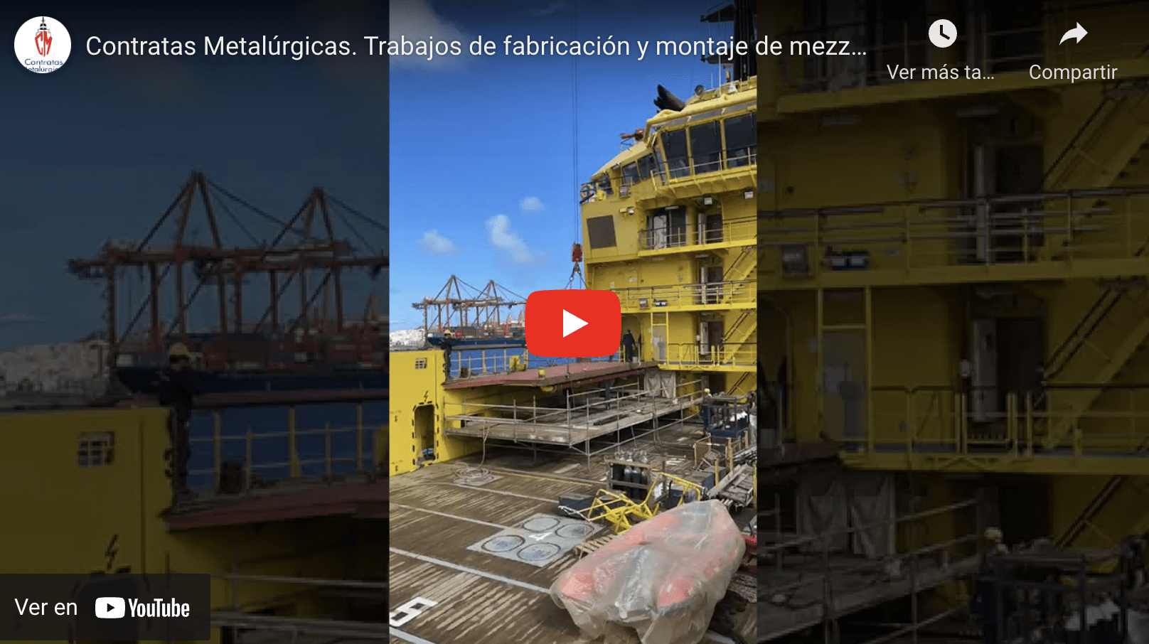 fabricación y montaje mezzanine para buque